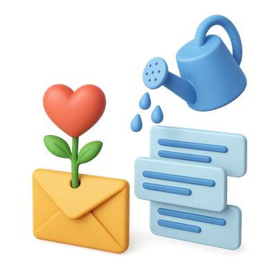 3D Icon Representing Lead Nurturing Concept