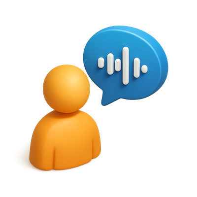 3D Voice of Customer Icon in Isometric View