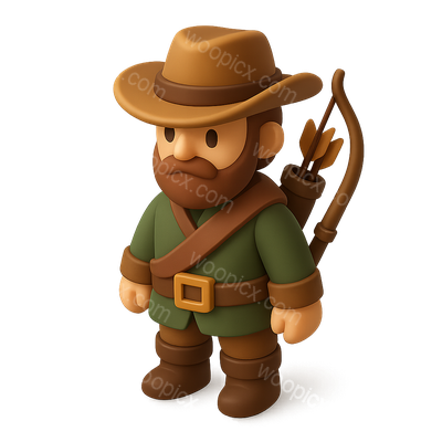 3D Icon of a Ranger Frontier Scout in Isometric View