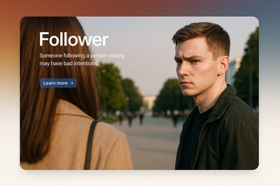 Stylish Web Page Design Featuring Follower Concept