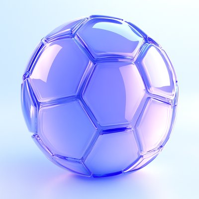 Stylized 3D Soccer Ball with Soft Lighting