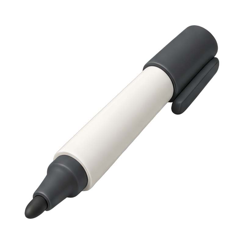 colorful dry-erase markers on desk