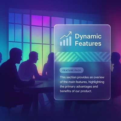 Silhouettes in a Meeting Room with Colorful Window