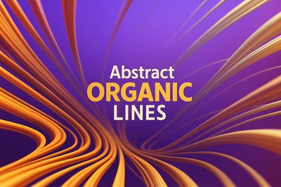 Dynamic Abstract Organic Lines in Vibrant Colors
