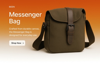 Stylish Web Interface Design for Messenger Bag