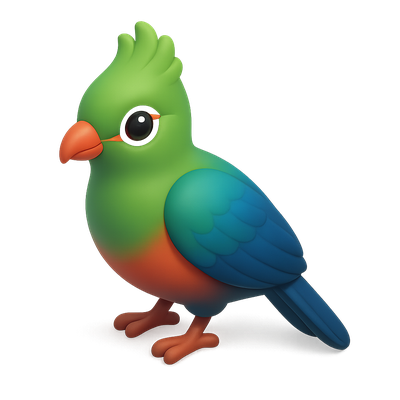 Colorful Cartoon Bird Character Design