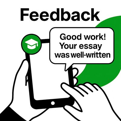 Illustrative Graphic of Positive Feedback on Mobile Device