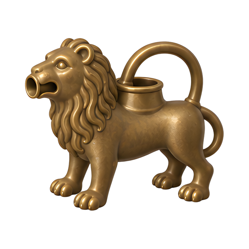 lion-shaped bronze aquamanile