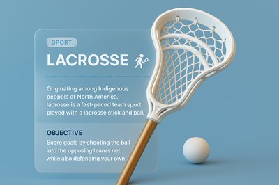 3D Lacrosse Website Design with Transparent Elements