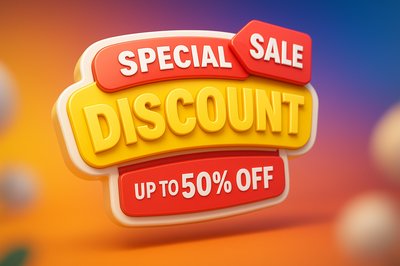Vibrant Promotional Graphic for Discount Sale