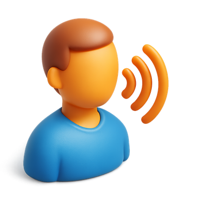 Eye-catching 3D Communication Icon in Isometric Style