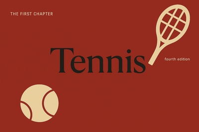 Tennis Book Cover Design with Bold Colors and Typography