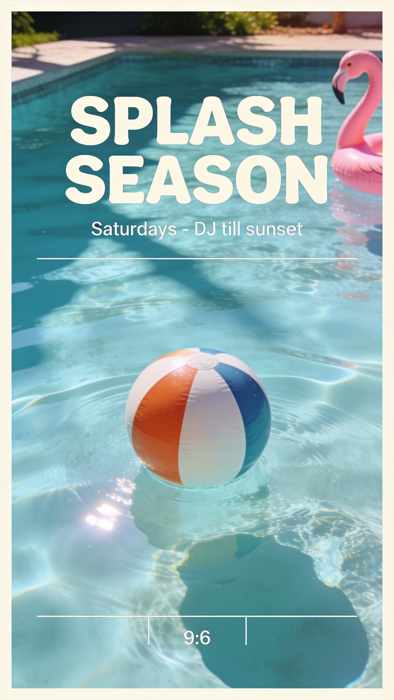 vibrant pool party scene
