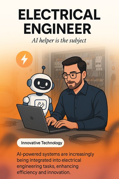 Electrical Engineer Collaborating with AI Assistant