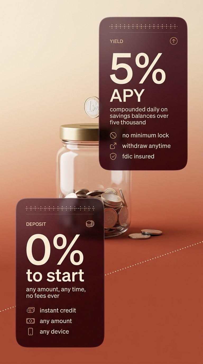 Elegant glass savings jar display