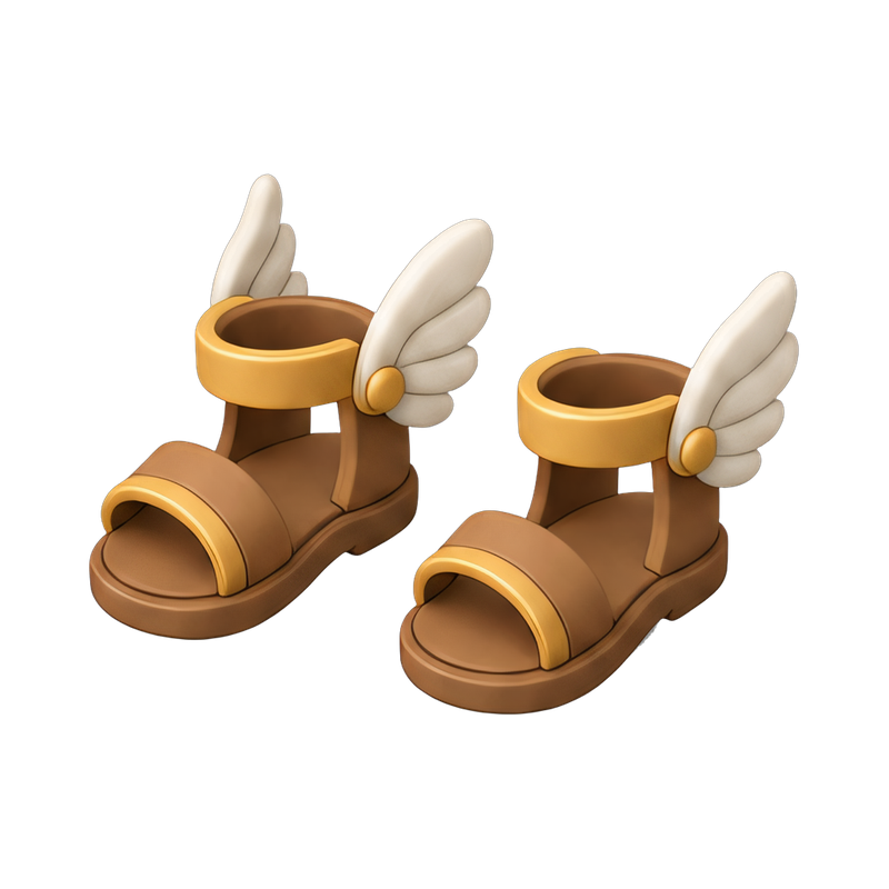 Elegant winged sandals