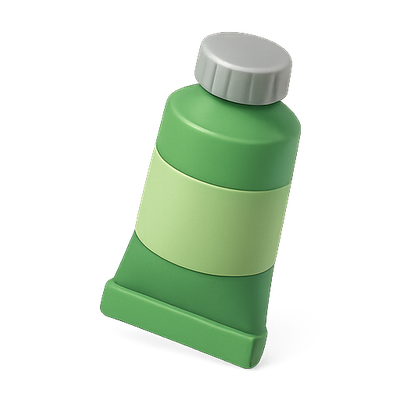 Stylized Green Paint Tube Mockup
