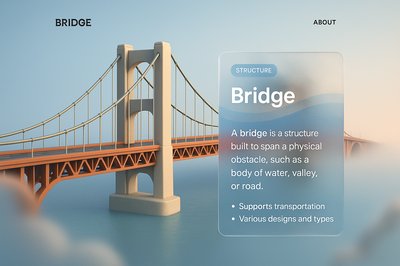 Creative Web Page Design Featuring a Bridge