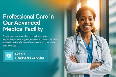 Confident Black Female Doctor in Modern Medical Clinic