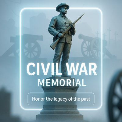 Civil War Memorial Statue with Historical Significance