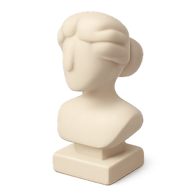 Minimalist Sculptural Bust in Neutral Tones