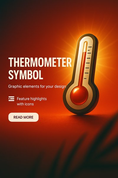 Thermometer Symbol Graphic for Design Use