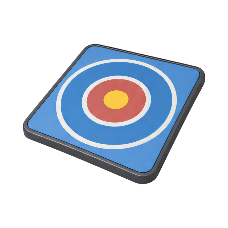 Yoga mat for target zones