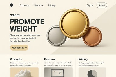 Modern Landing Page Design for Medal Promotions