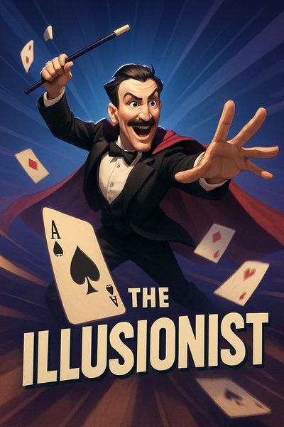 Dynamic Illusionist Performing Tricks with Cards