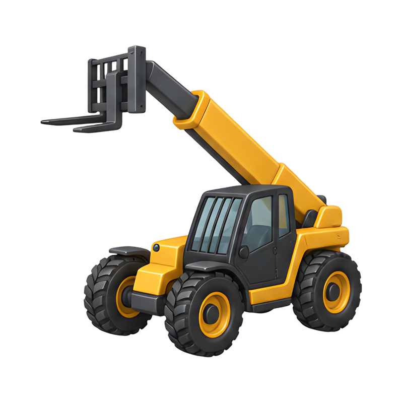 telehandler with extended boom
