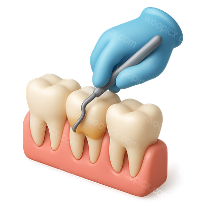 3D Dental Care Icon for Scaling and Root Planing