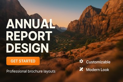 Annual Report Design Promotional Graphic