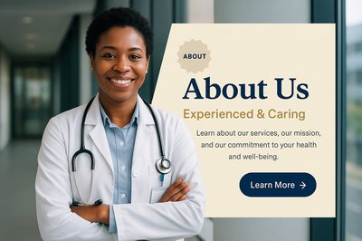 Confident Black Female Doctor in Hospital Setting