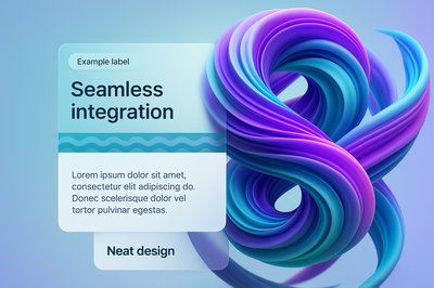 Colorful 3D Twisted Shapes with Seamless Integration