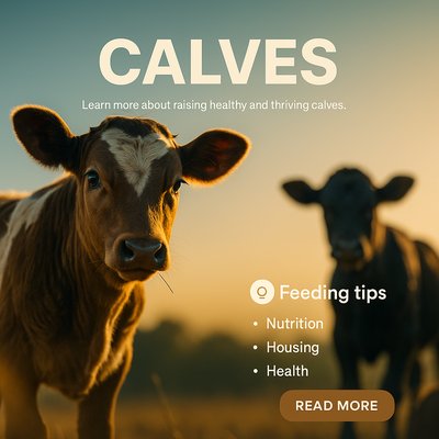 Informative graphic on raising healthy calves