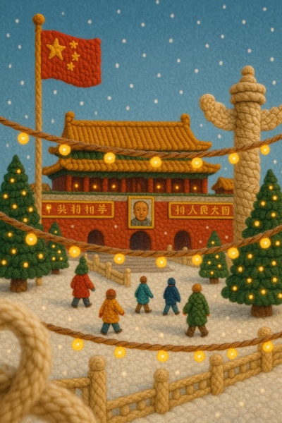 Winter Wonderland at Tiananmen Square, Beijing