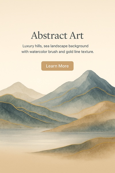 Elegant Mountain and Gold Line Art Background for Luxury Home Decor