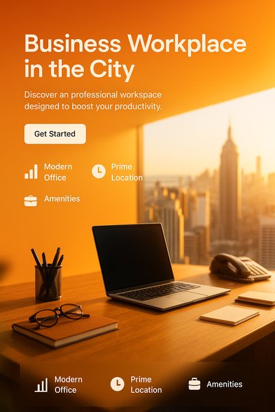 Modern Business Workspace Promotion with Scenic City View