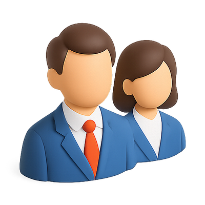 Stylized Professional Avatar Duo for Business Use