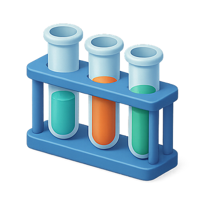 Colorful Laboratory Test Tubes in Stand