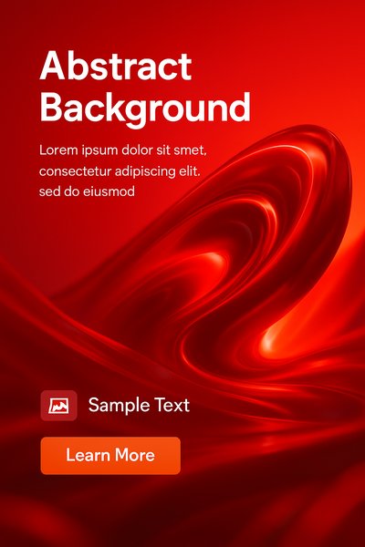 Vibrant Abstract Background in Red with Text Overlay