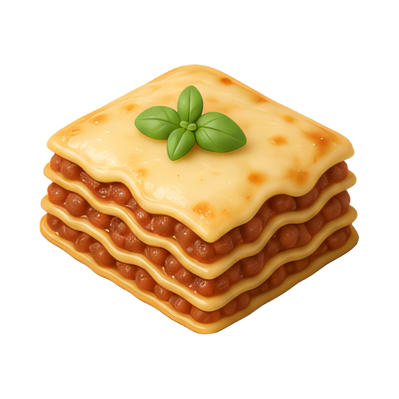 Delicious lasagna slice