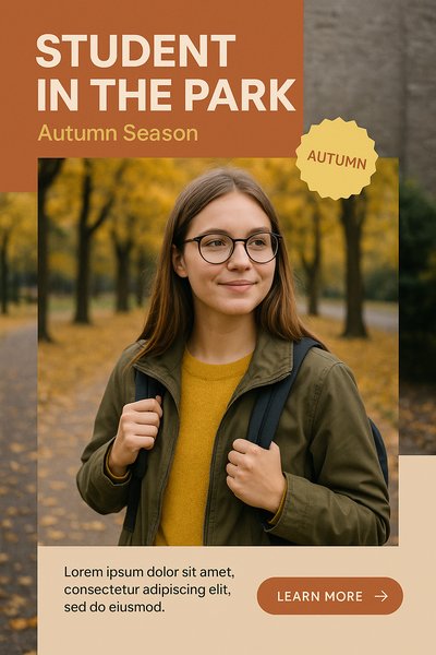Autumn Walks: Student in the Park