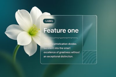 Elegant floral graphic with feature label for marketing