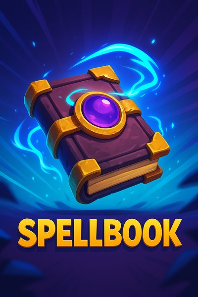 Dynamic and Engaging Spellbook Illustration with Vibrant Colors
