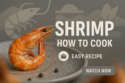 Cooking Guide for Shrimp with Visual Elements