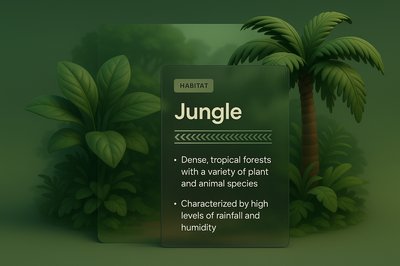 3D Jungle Illustration with Informative Blocks