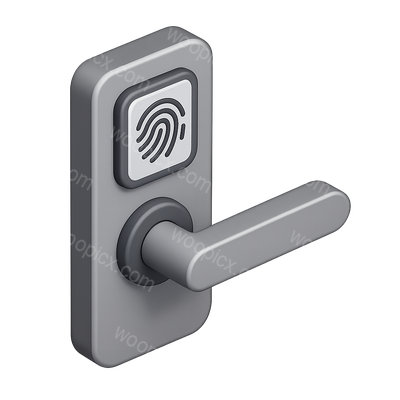 3D Fingerprint Scanner Door Handle Design
