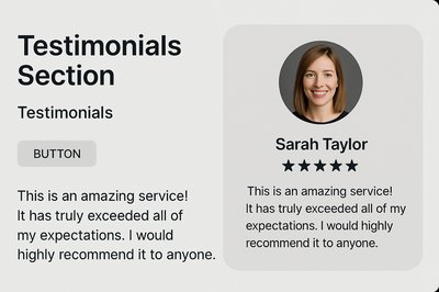 Dramatic Spotlight Design with Testimonials