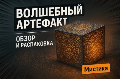 Mystical Artifact Unboxing Graphic with Intricate Design
